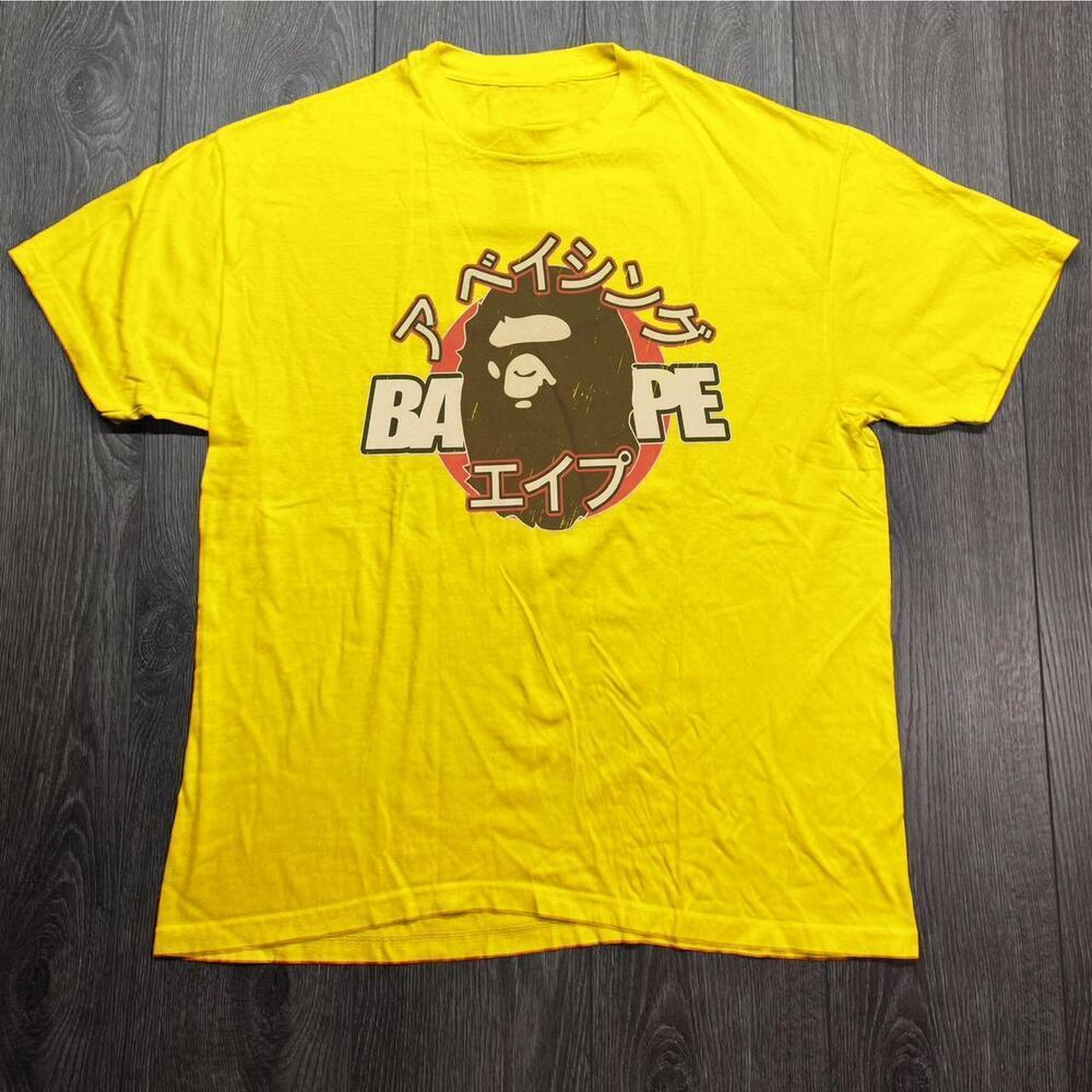 Yellow Bape Bathing Ape Japan Tee